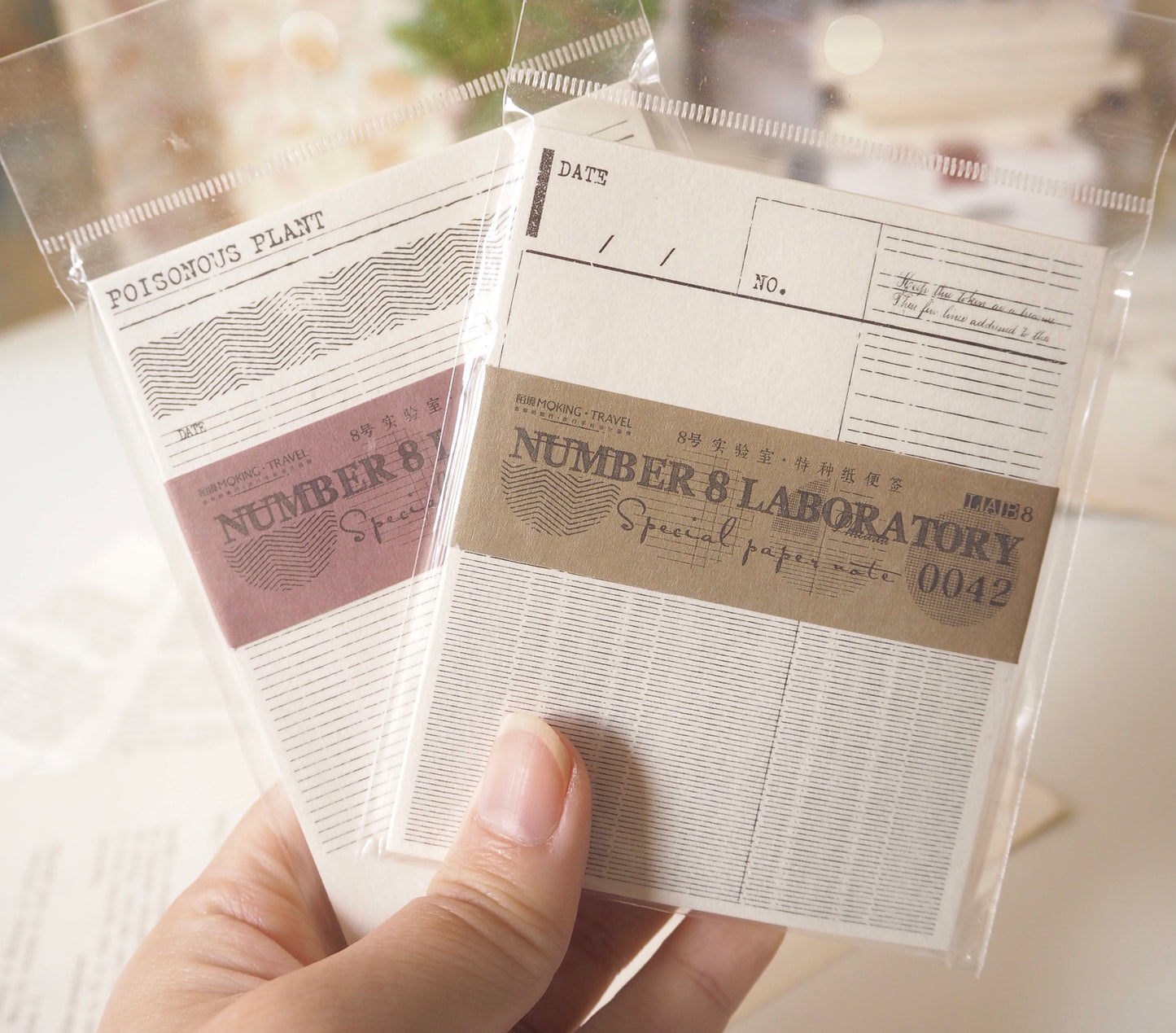 No. 8 Laboratory Style Vintage Notepad