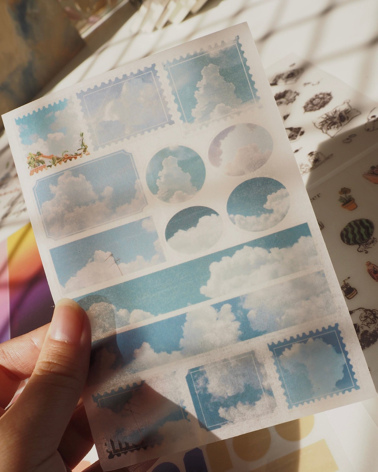 Cloud and Blue Skies - Rub-on Stickers/ Transfer Stickers 001 (LFSO)