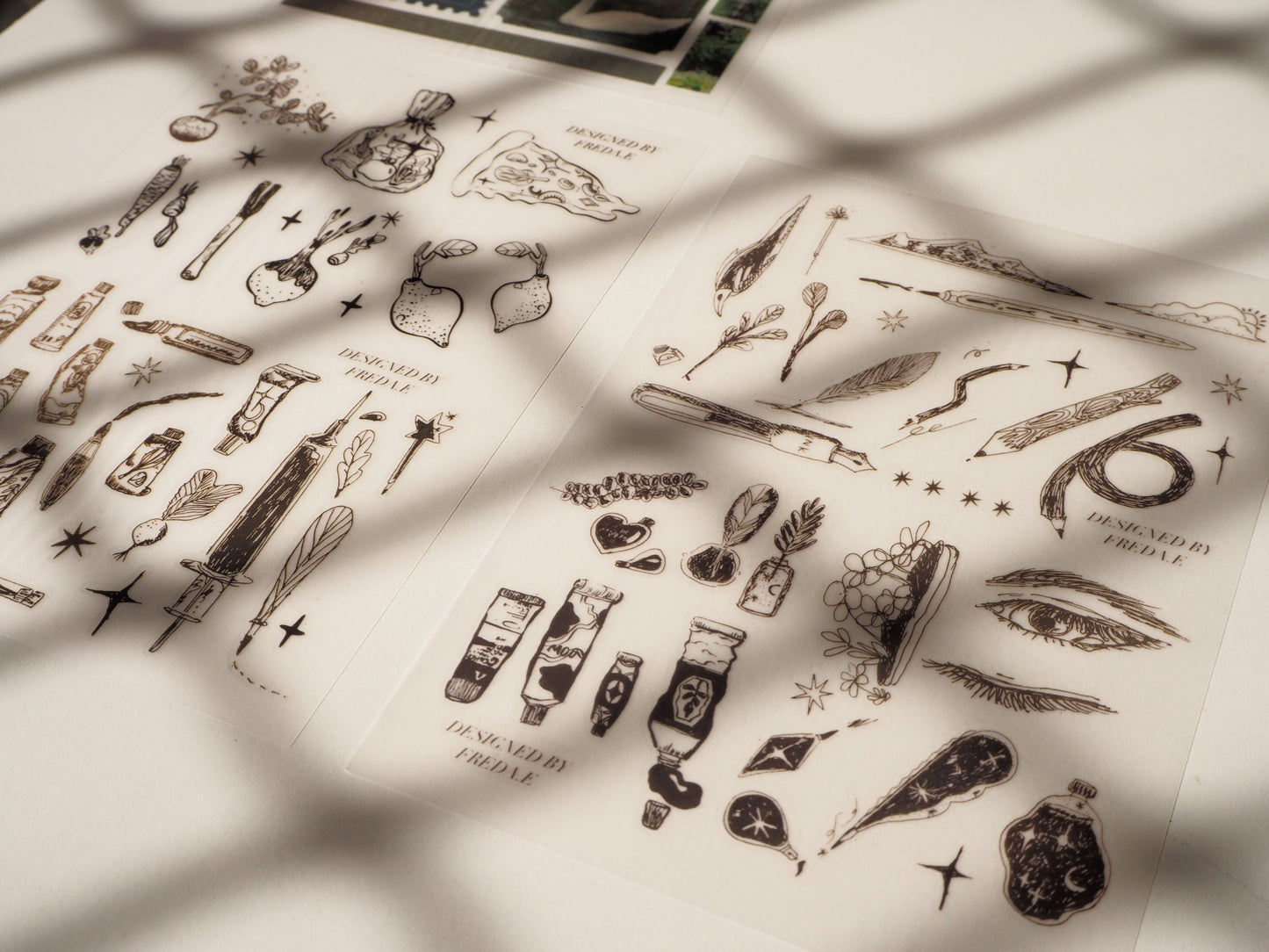 Groceries and Apothecary paint tubes - Rub-on Stickers/ Transfer Stickers 003 (LFSO)