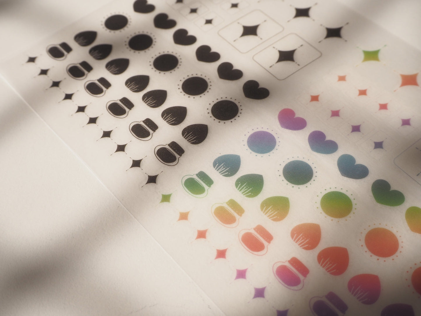 Tarot Card and planner shapes- Rub-on Stickers/ Transfer Stickers 008 (LFSO)