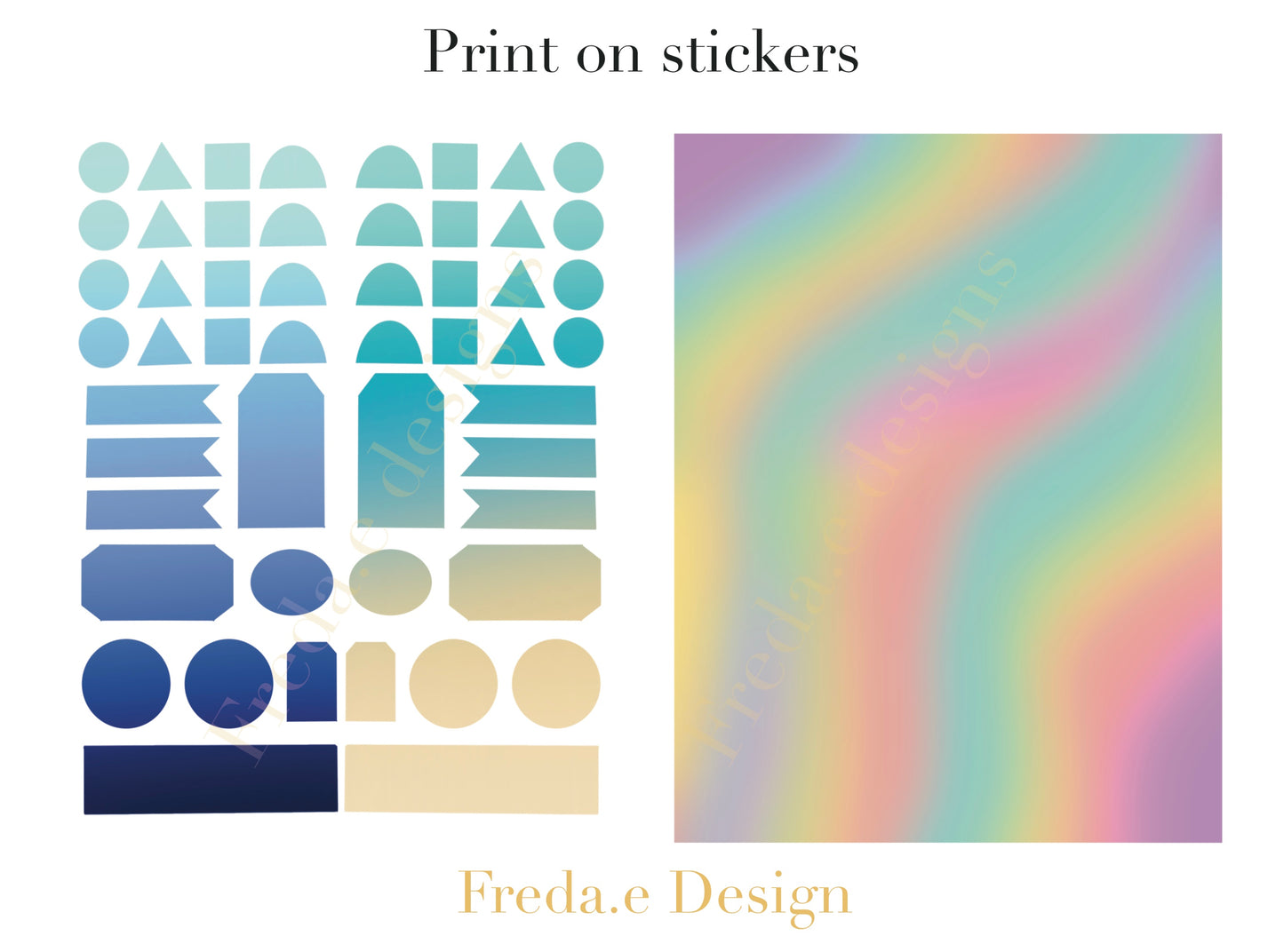 Sandy Blue Planner inserts and Paddlepop sheet - Rub-on Stickers/ Transfer Stickers 010 and 011 (LFSO)
