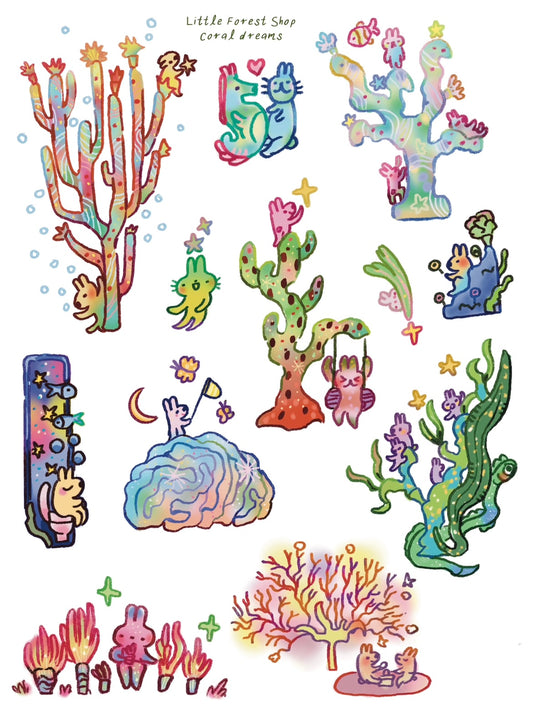 Coral Dreams Print in A4