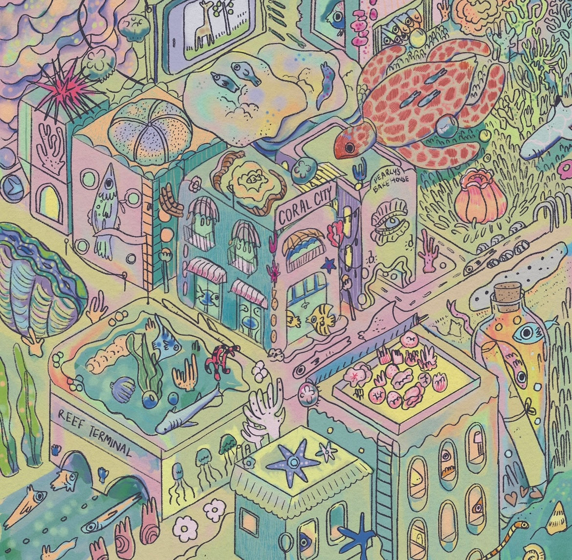 Coral City 21cmx 21cm