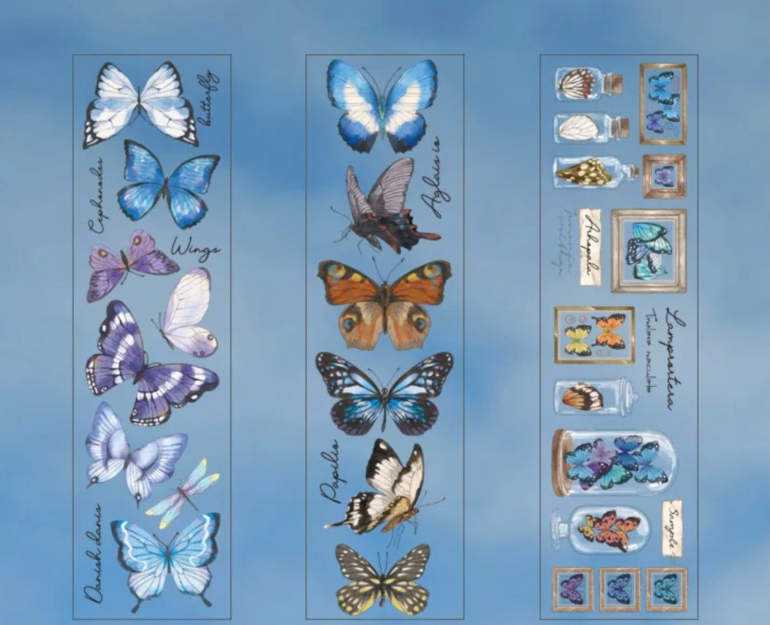 Beautiful Butterflies and Forest Stickers PET OS1100