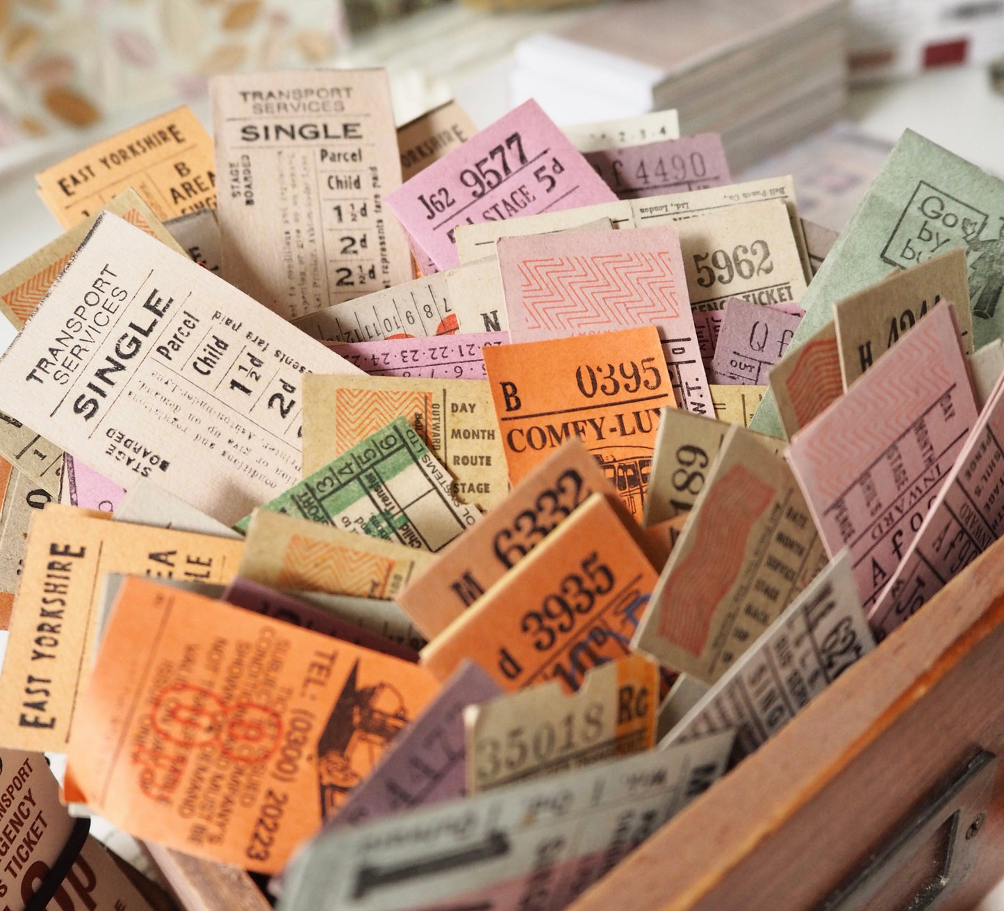 A pack of random Real Vintage Transport Tickets from UK and Australia.