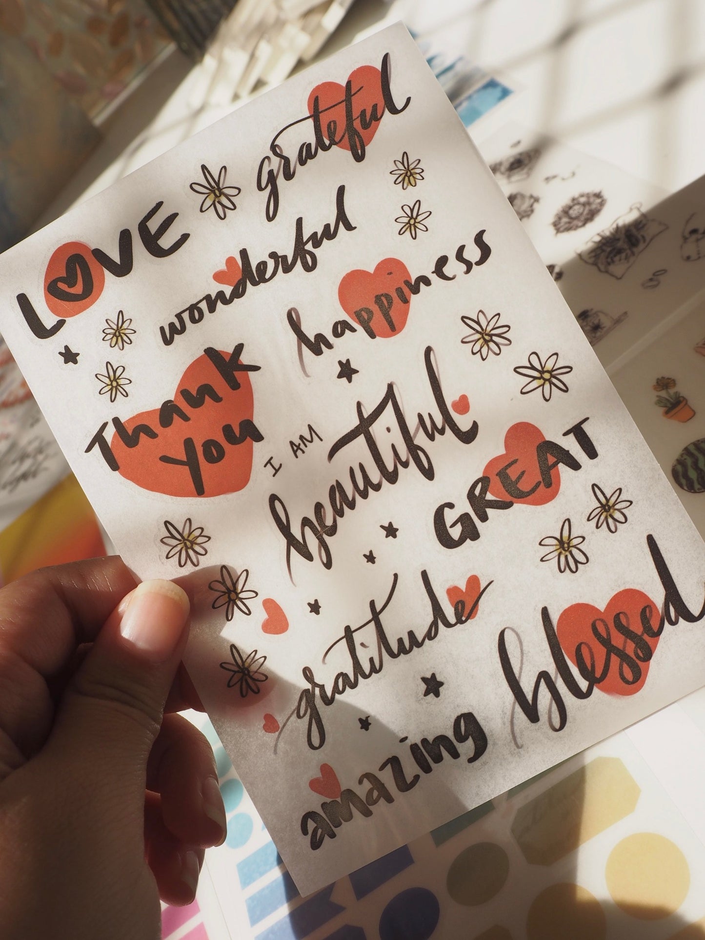 Lovely Words - Rub-on Stickers/ Transfer Stickers 021 (LFSO)