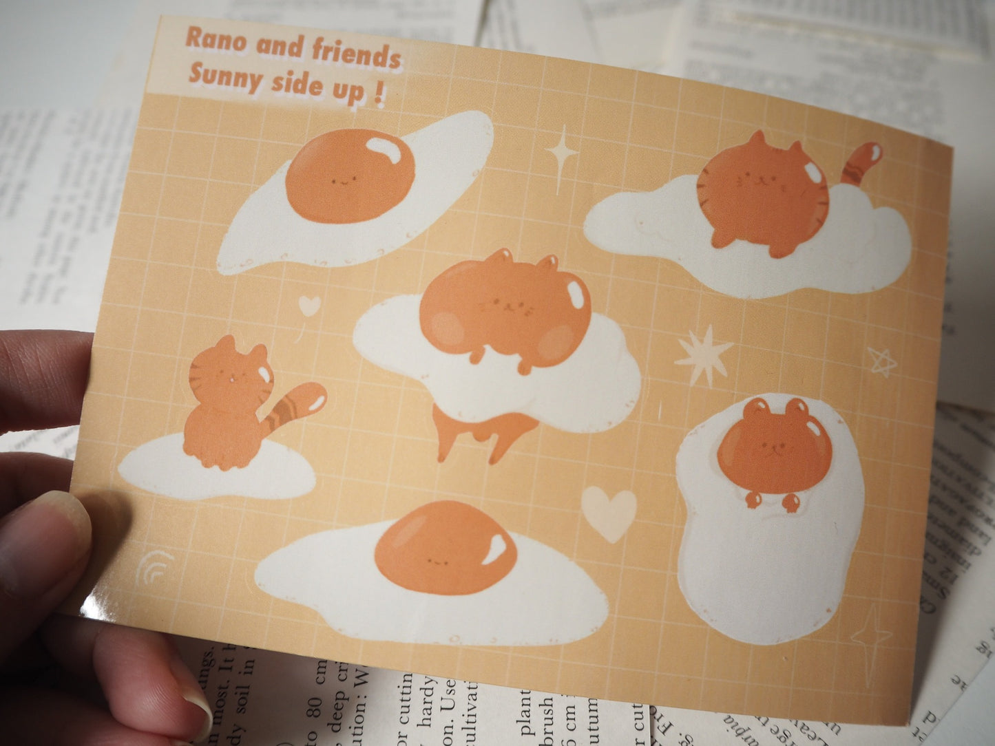 Sunny side up Egg - Rano and friends sticker sheet