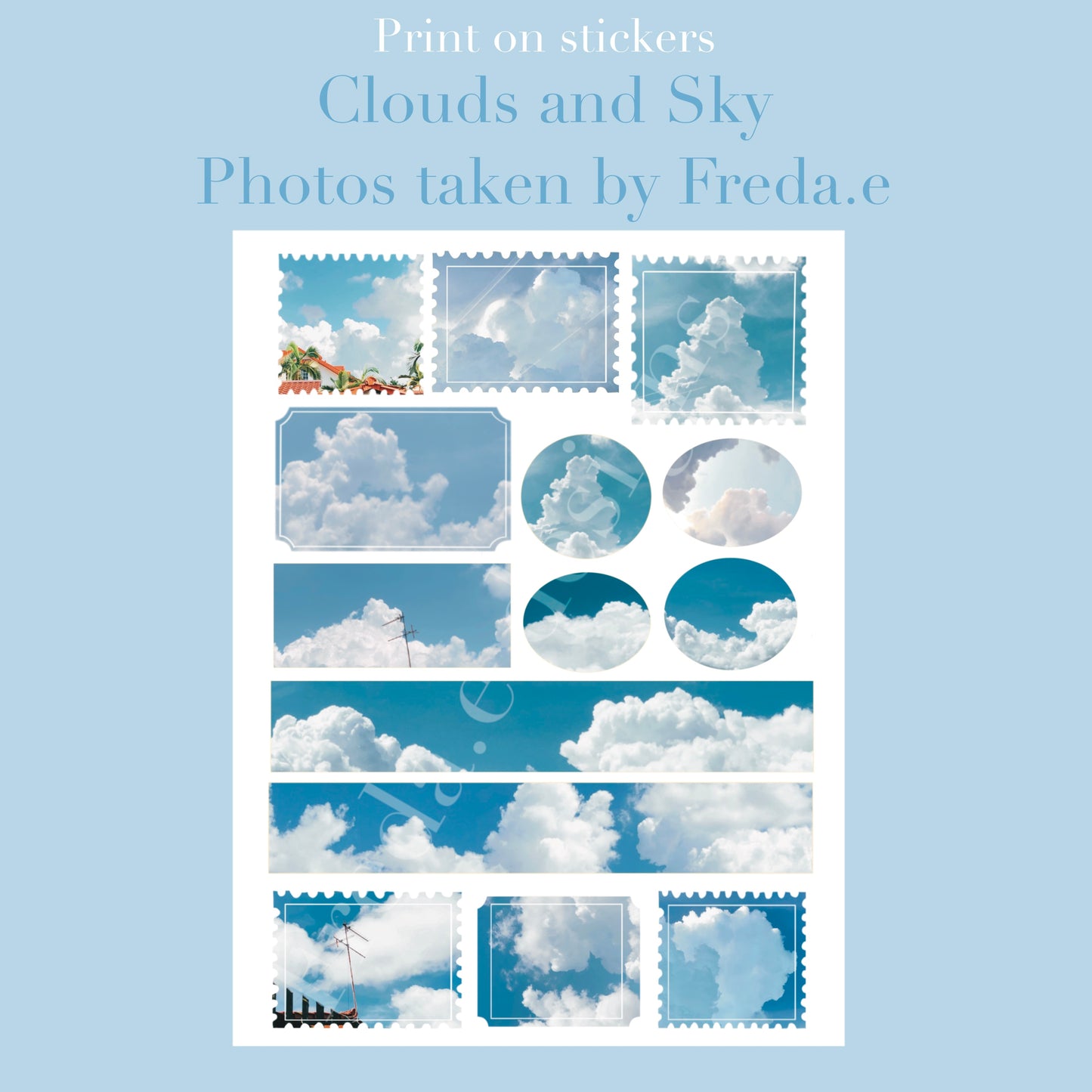 Cloud and Blue Skies - Rub-on Stickers/ Transfer Stickers 001 (LFSO)